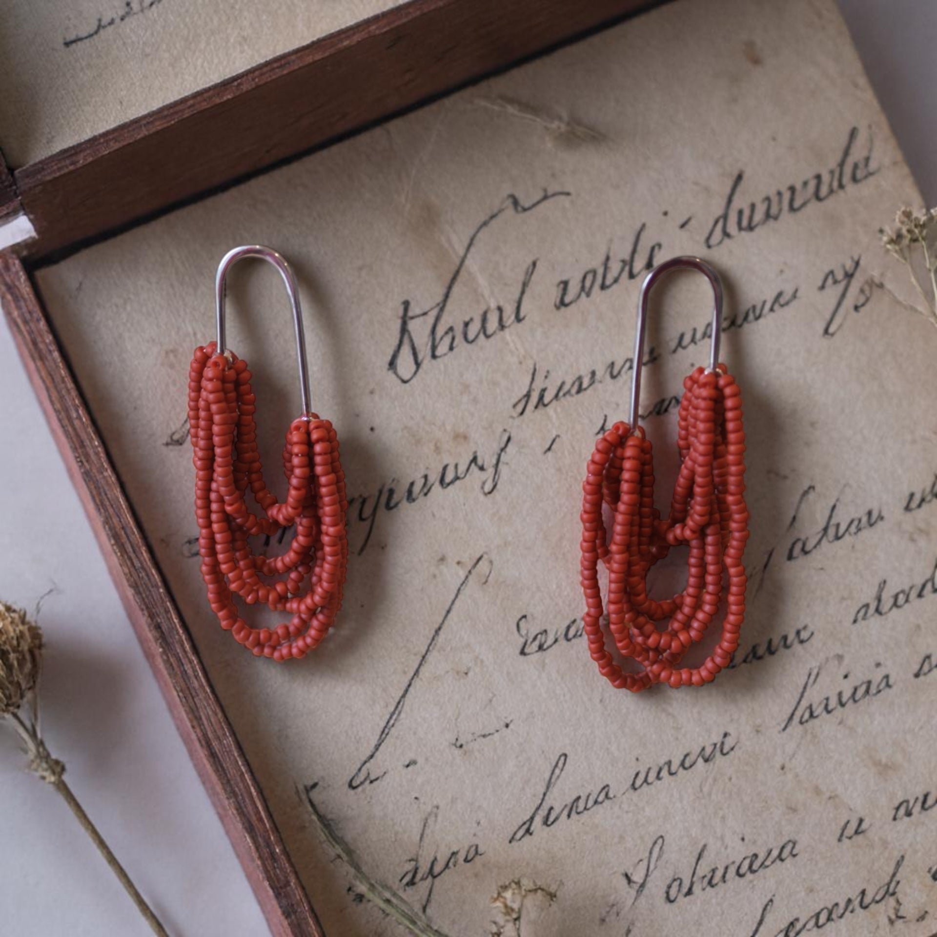 Terra Cotta Drape Earrings