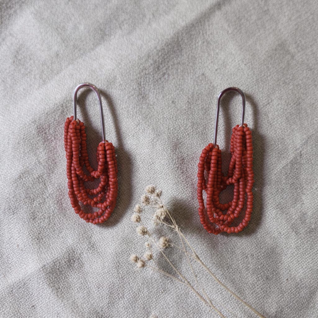Terra Cotta Drape Earrings