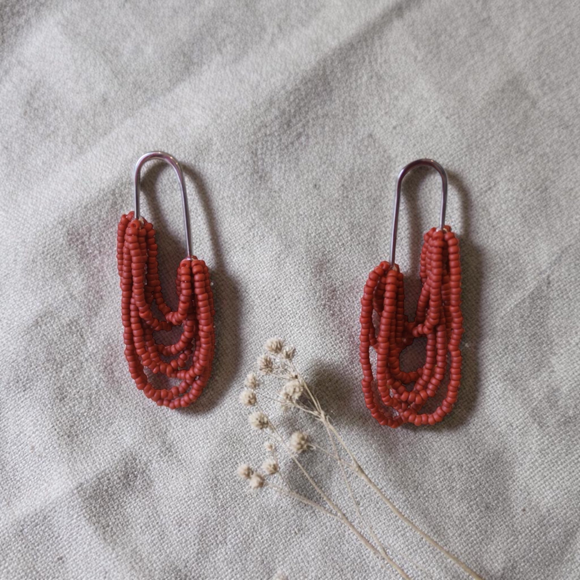 Terra Cotta Drape Earrings